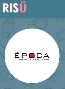 Época Cosméticos na página da Risü